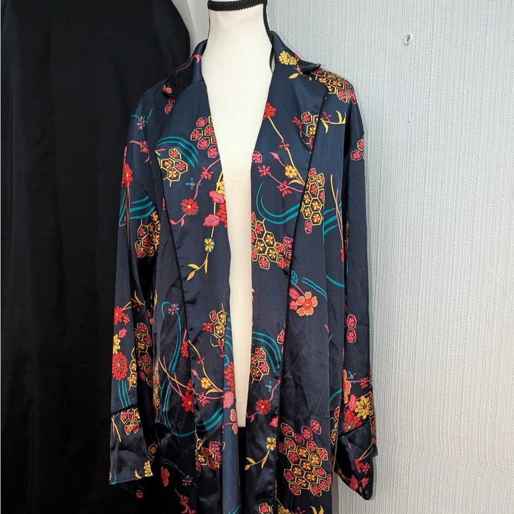 Forever 21 Navy Floral A-Maxi Dress